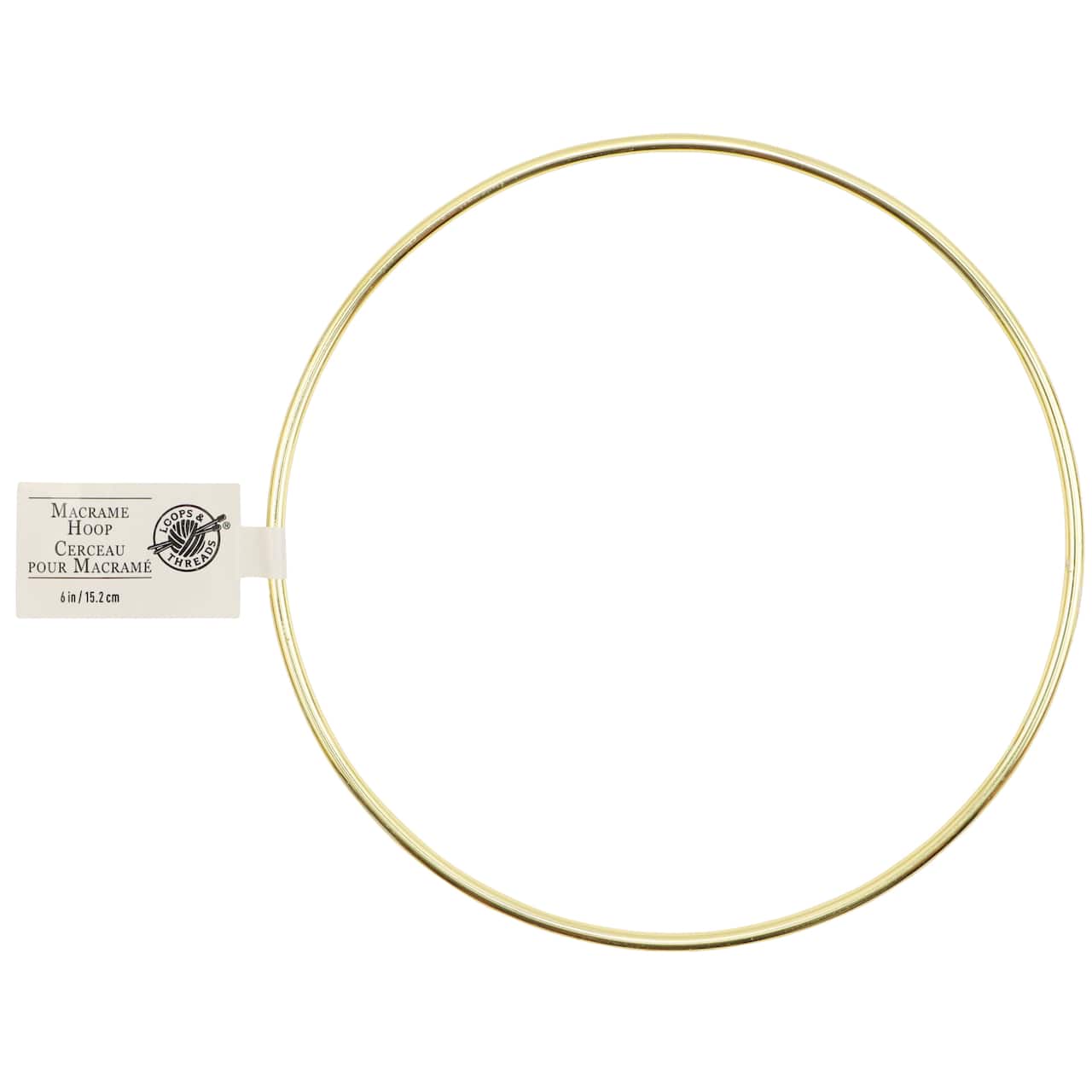 36 Pack: Macramé Brass Ring by Loops & Threads®